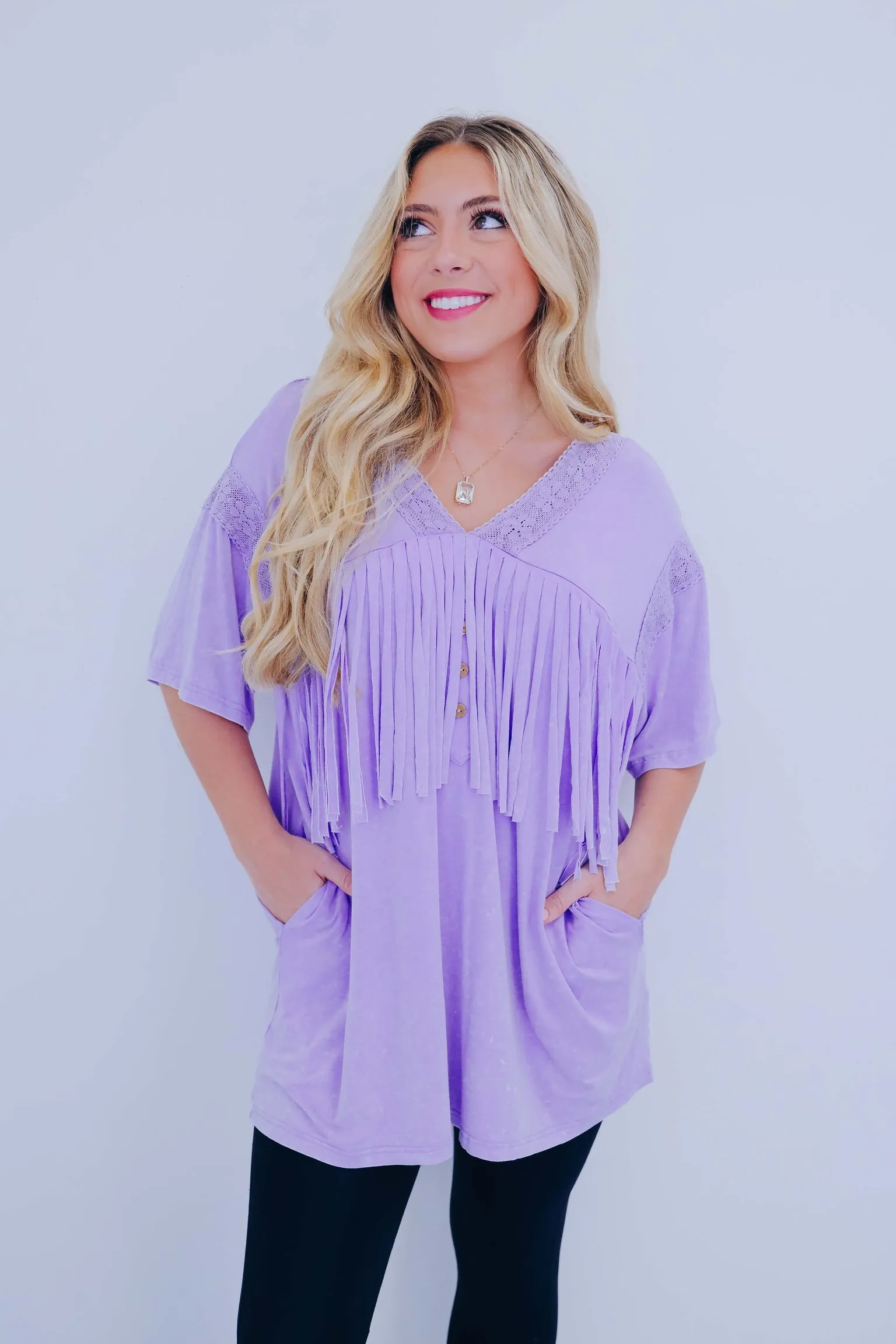 Boho Chic Fringe Oversized Top - 4 Colors
